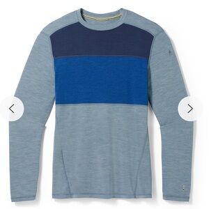 Men's Smartwool Classic Thermal Merino Base Layer Colorblock Crew